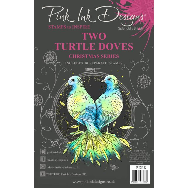 Pink Ink Designs Pink Ink Designs Clear Stamp Two Turtle Doves | Set of 10