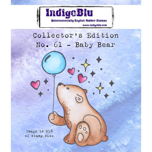 IndigoBlu Stamps IndigoBlu A7 Rubber Mounted Stamp Collectors Edition No 61 - Baby Bear