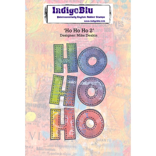 IndigoBlu Stamps IndigoBlu A6 Rubber Mounted Stamp Ho Ho Ho 2