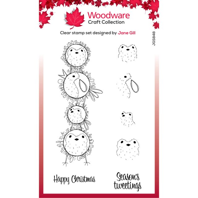 Woodware Woodware Clear Stamps Bubble Robin Stack | Set of 7