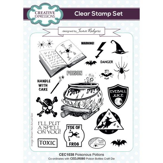 Jamie Rodgers Jamie Rodgers Clear Stamp Set Poisonous Potions | Set of 21