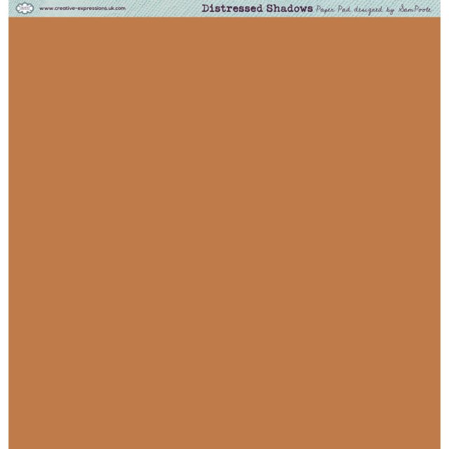 Creative Expressions Sam Poole 8 x 8 inch Paper Pad Distressed Shadows | 24 sheets