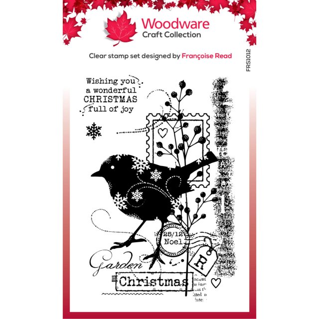 Woodware Woodware Clear Stamps Christmas Robin | Set of 3