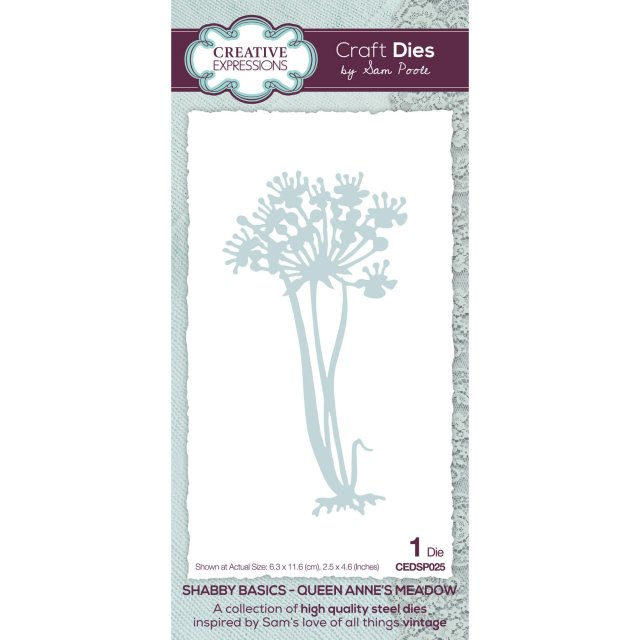 Sam Poole Creative Expressions Sam Poole Craft Die Shabby Basics Queen Anne's