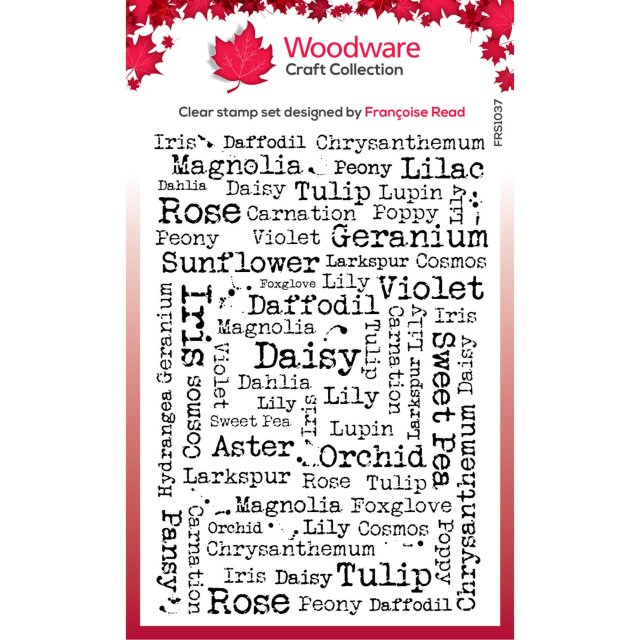Woodware Woodware Clear Stamps Flower Names