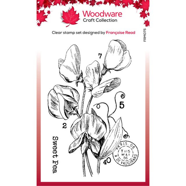 Woodware Woodware Clear Stamps Sweet Pea | Set of 2