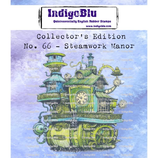IndigoBlu Stamps IndigoBlu A7 Rubber Mounted Stamp Collectors Edition No 66 - Steampunk Manor