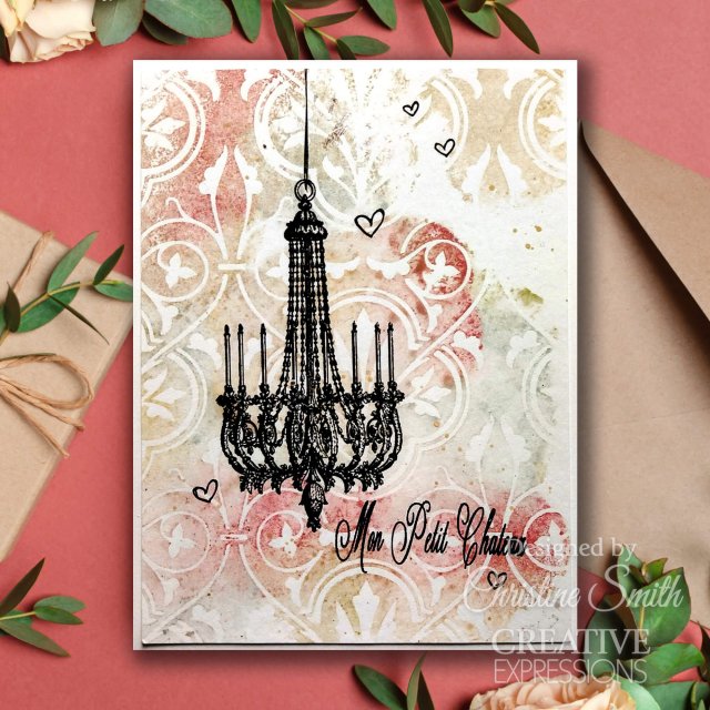 Creative Expressions Stencil by Taylor Made Journals Fleur-de-lis Elegance | 6 x 8 inch
