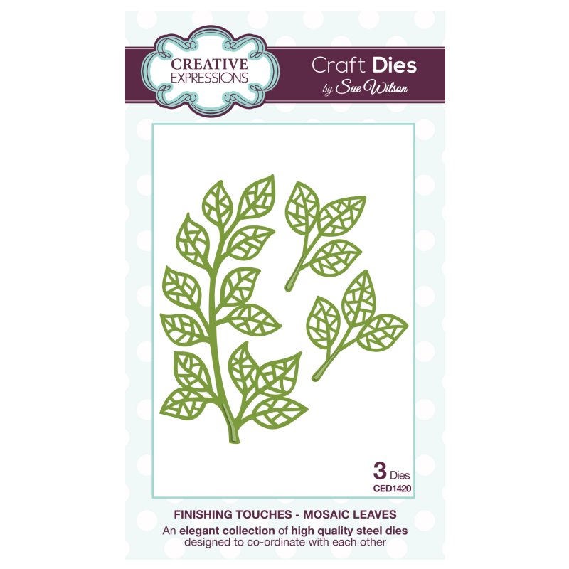 Sue Wilson Sue Wilson Craft Dies Finishing Touches Collection Mosaic Leaves | Set of 3