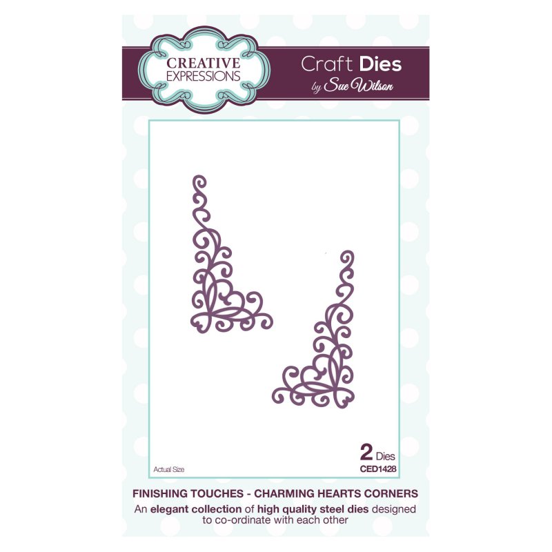 Sue Wilson Sue Wilson Craft Dies Finishing Touches Collection Charming Hearts Corners | Set of 2