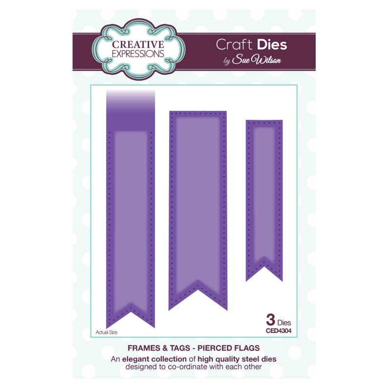 Sue Wilson Sue Wilson Craft Dies Frames & Tags Collection Pierced Flags | Set of 3