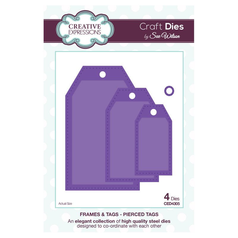 Sue Wilson Sue Wilson Craft Dies Frames & Tags Collection Pierced Tags | Set of 4