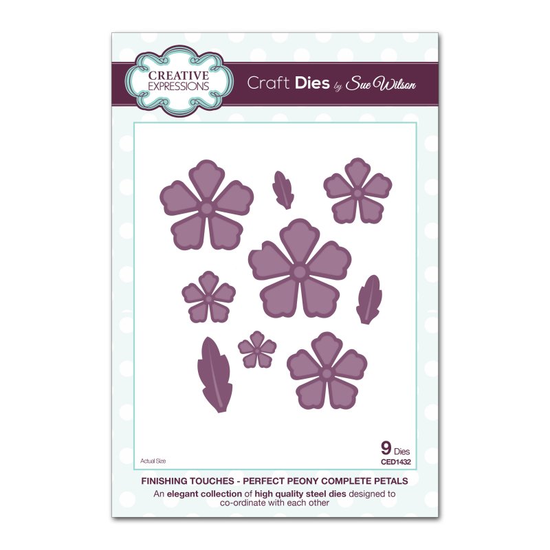 Sue Wilson Sue Wilson Craft Dies Finishing Touches Collection Perfect Peony Complete Petals | Set of 9