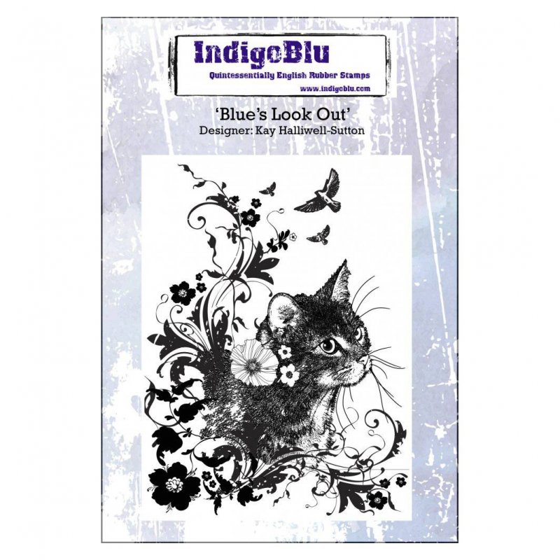 IndigoBlu Stamps IndigoBlu A6 Rubber Mounted Stamp Blues Look Out