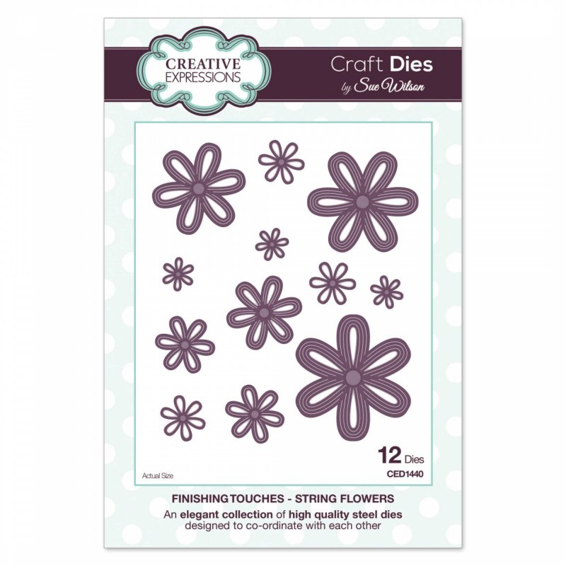 Sue Wilson Sue Wilson Craft Dies Finishing Touches Collection String Flowers | Set of 12