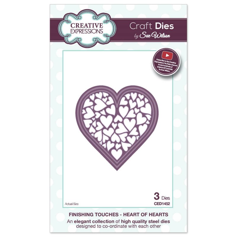 Sue Wilson Sue Wilson Craft Dies Finishing Touches Collection Heart of Hearts | Set of 3