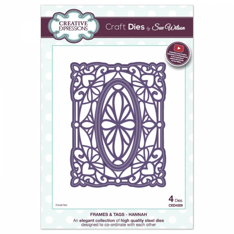 Sue Wilson Sue Wilson Craft Dies Frames & Tags Collection Hannah | Set of 4