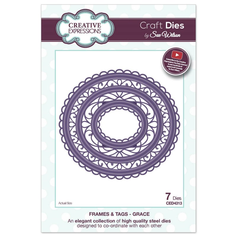 Sue Wilson Sue Wilson Craft Dies Frames & Tags Collection Grace | Set of 7