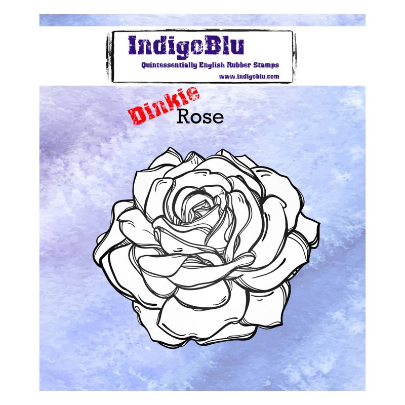 IndigoBlu Stamps IndigoBlu A7 Rubber Mounted Stamp Dinkie Rose