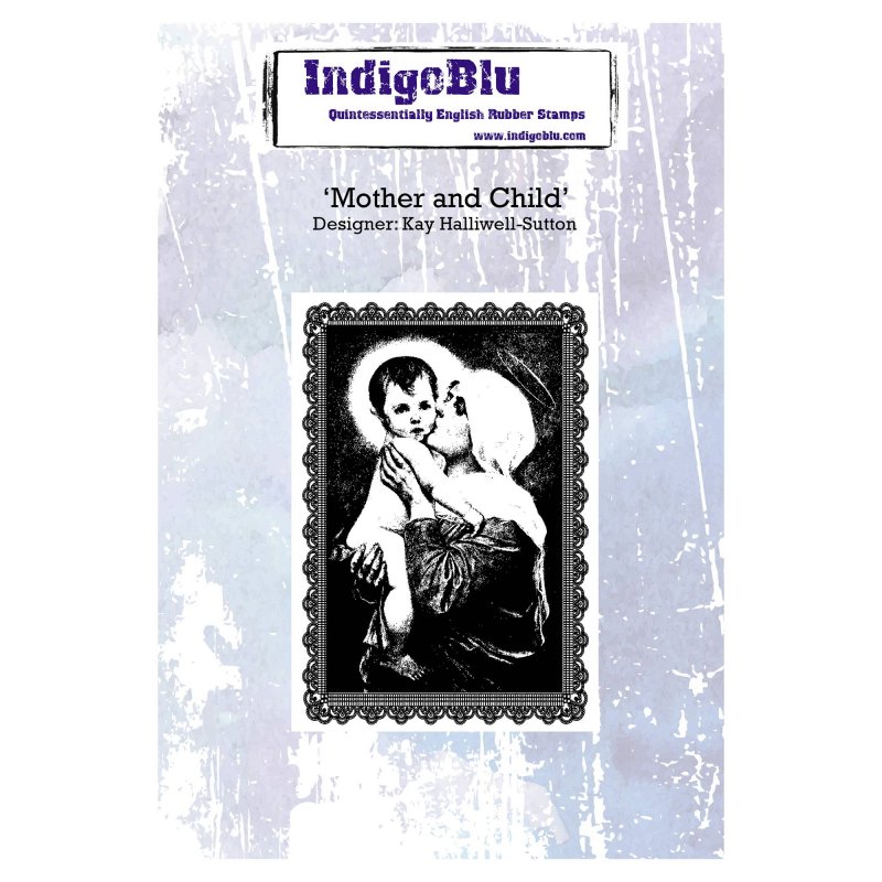 IndigoBlu Stamps IndigoBlu A6 Rubber Mounted Stamp Mother and Child