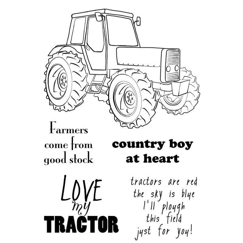 Woodware Woodware Clear Stamps Tractor | Set of 5