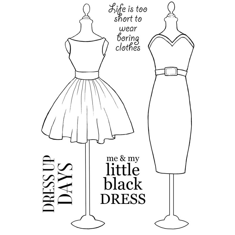 Woodware Woodware Clear Stamps Little Black Dress | Set of 5