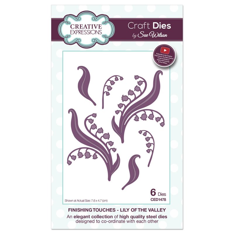 Sue Wilson Sue Wilson Craft Dies Finishing Touches Collection Lily of the Valley | Set of 6