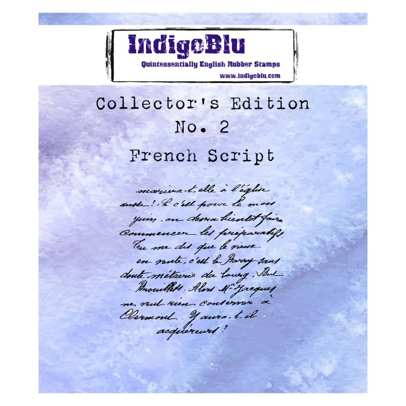 IndigoBlu Stamps IndigoBlu A7 Rubber Mounted Stamp Collector's Edition No 2 - French Script