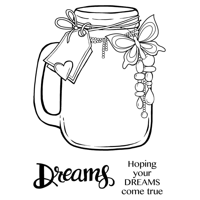Woodware Woodware Clear Stamps Jar Of Dreams | Set of 3