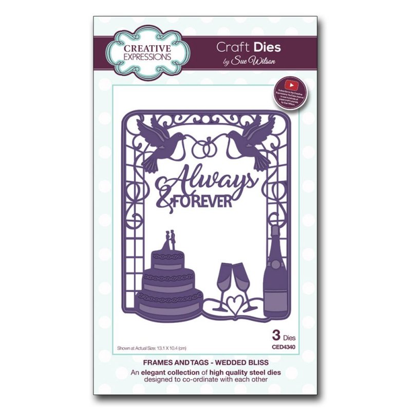 Sue Wilson Sue Wilson Craft Dies Frames and Tags Collection Wedded Bliss | Set of 3