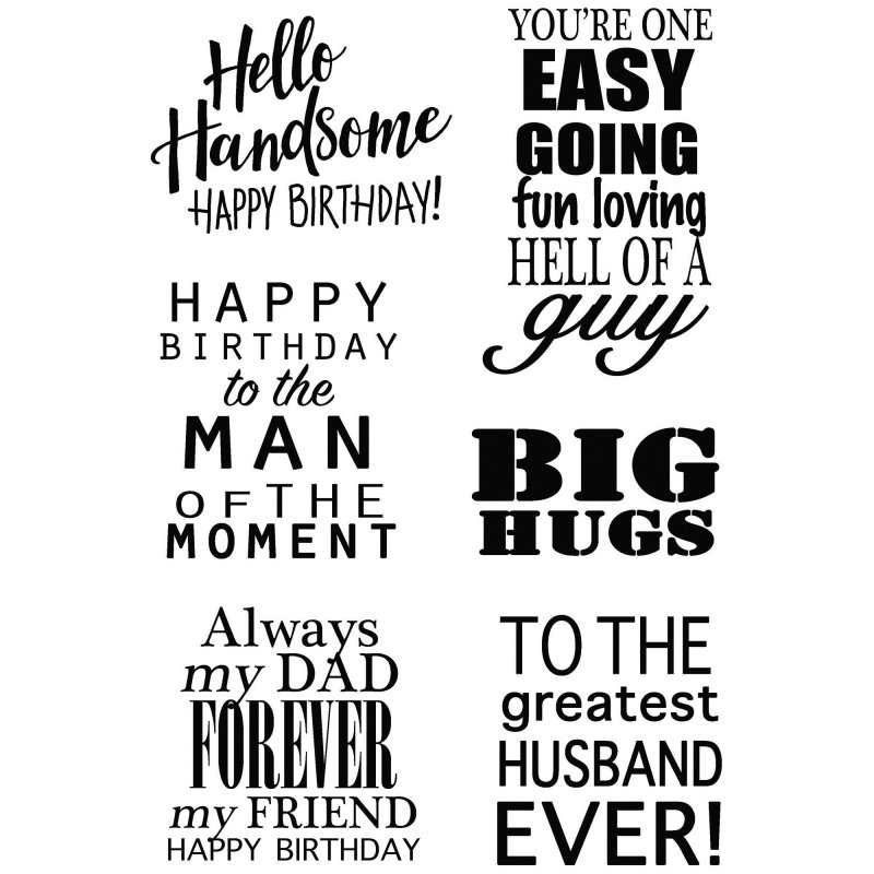 Woodware Woodware Clear Stamps One For The Boys | Set of 6