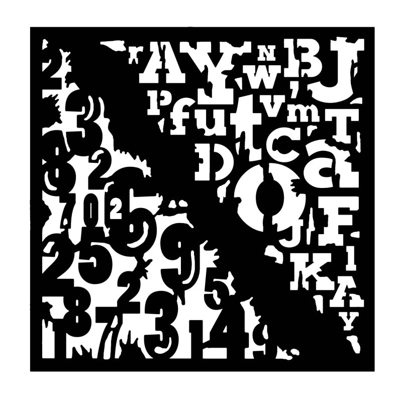 Woodware Woodware Stencil Numbers & Letters | 6 x 6 inch