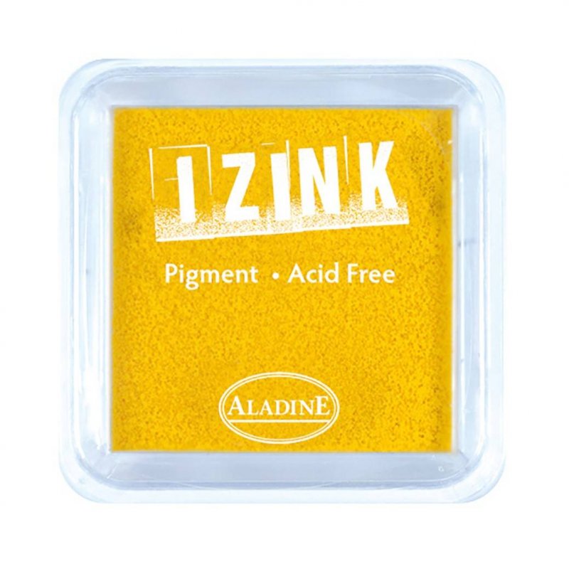 Izink Aladine Izink Pigment Ink Pad Yellow | 5cm x 5cm