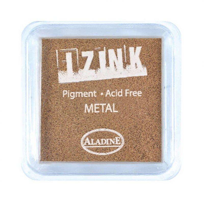 Izink Aladine Izink Pigment Ink Pad Metal Copper | 5cm x 5cm