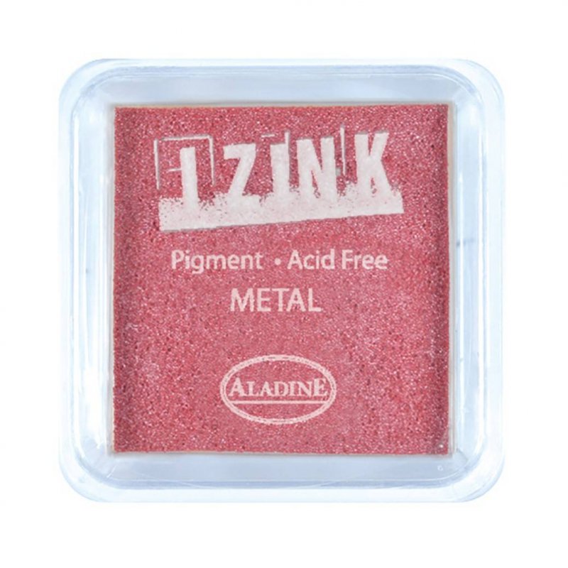 Izink Aladine Izink Pigment Ink Pad Metal Red | 5cm x 5cm