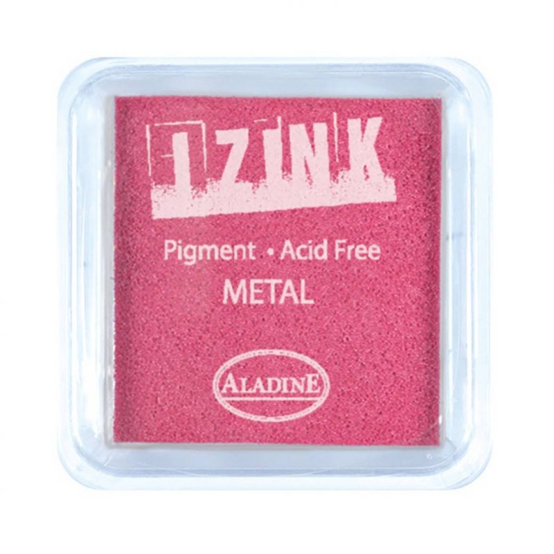 Izink Aladine Izink Pigment Ink Pad Metal Pink | 5cm x 5cm