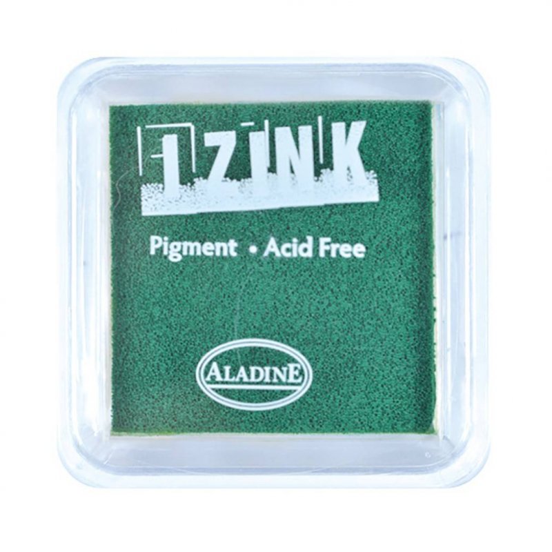Izink Aladine Izink Pigment Ink Pad Fluorescent Green | 5cm x 5cm