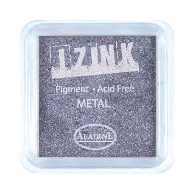 Izink Aladine Izink Pigment Ink Pad Metal Silver Blue | 5cm x 5cm
