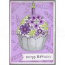 Woodware Woodware Clear Stamps Floral Cup Cake | Set of 3
