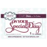 Sue Wilson Craft Dies Mini Expressions Collection On Your Special Day