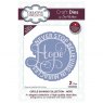 Sue Wilson Craft Dies Circle Sayings Collection HOPE | Set of 2