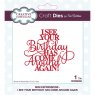 Sue Wilson Craft Dies Mini Expressions Collection I See Your Birthday has Come Around Again