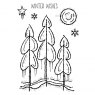 Woodware Woodware Clear Stamps Winter Trees | Set of 6