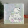 Woodware Woodware Clear Stamps Festive Fuzzies Mini Bear Paws | Set of 4