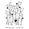Woodware Woodware Clear Stamps Wild Hearts | Set of 3