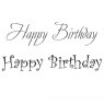 Woodware Clear Stamps Just Words Happy Birthday