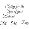 Woodware Clear Stamps Just Words Sorry For The Loss Of Your Beloved | Set of 4