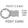 Woodware Clear Stamps Just Words Post Card | Set of 4