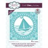 Sue Wilson Craft Dies Stained Glass Collection Beach Sailboat | Set of 4