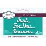 Creative Expressions Creative Expressions Craft Dies One-Liner Collection Just For You | Set of 3